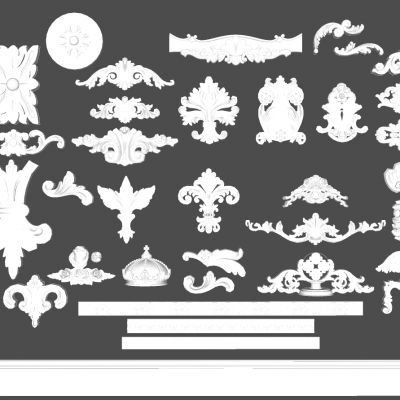 欧式法式雕花构件角花石膏雕花