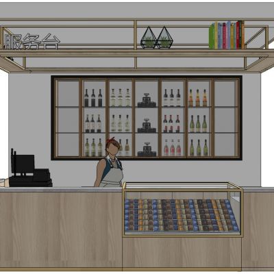 现代服务台展示柜