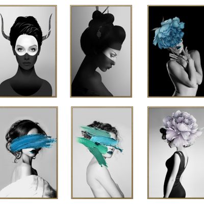 现代人物挂画装饰画