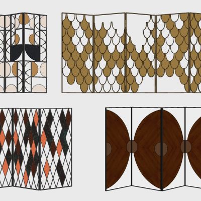 新中式花格屏风隔断