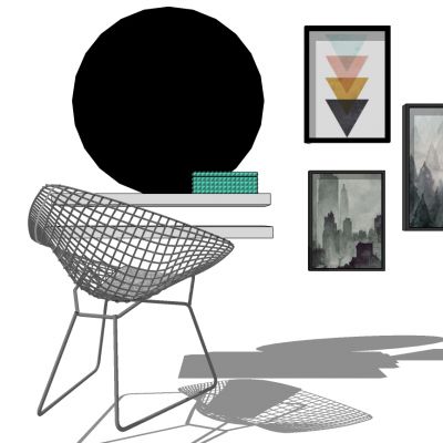 北欧现代梳妆台化妆台化妆桌铁艺椅子