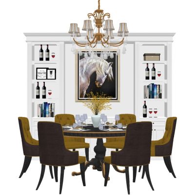 欧式法式美式餐桌