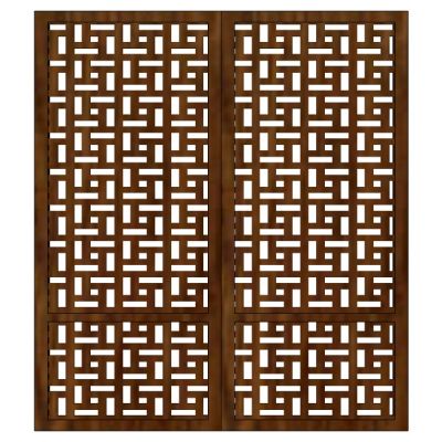 中式花格屏风隔断