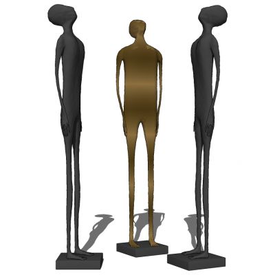 现代金属小人抽象人物雕塑摆件饰品雕像