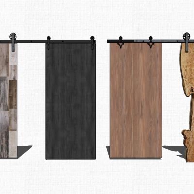 工业风现代实木大板木头板子谷仓门
