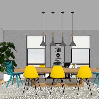 北欧现代餐厅餐桌