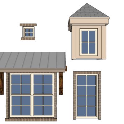 欧式建筑别墅窗窗户