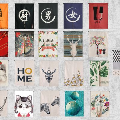 日式布艺现代挂帘餐厅挂帘