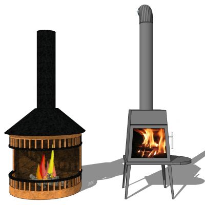 工业风火炉壁炉