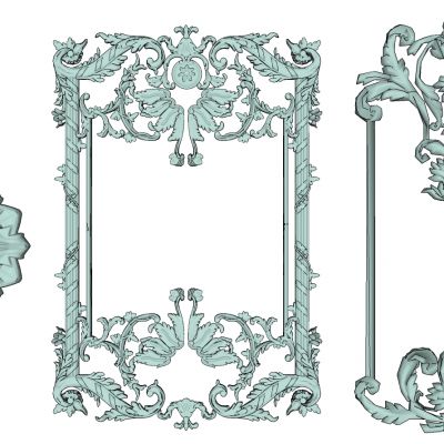 欧式法式雕花石膏雕花花纹