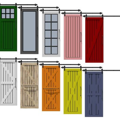 工业风实木门组合