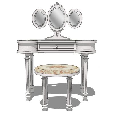 欧式法式美式梳妆台化妆台
