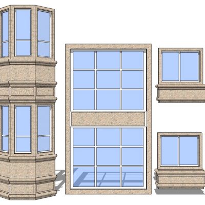 欧式建筑别墅窗窗户