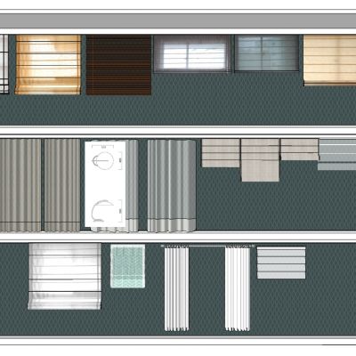 现代新中式垂帘罗马帘竹帘遮光帘