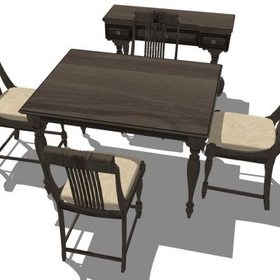 美式欧式法式实木餐桌