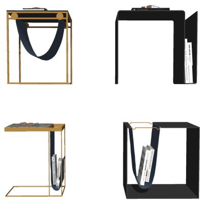 现代北欧金属边几茶几