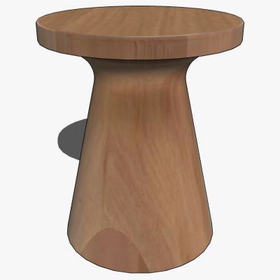 现代新中式原木木墩板民宿民俗乡村边几