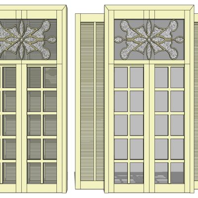 欧式建筑别墅窗窗户