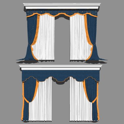 新中式简欧式法式窗帘帘头