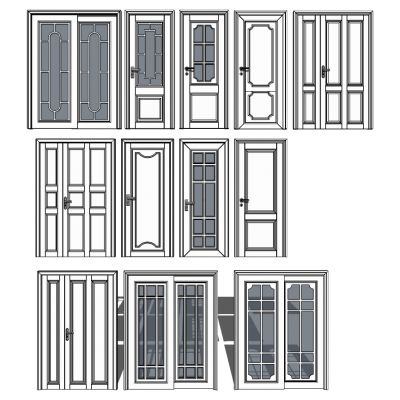 简欧室内门组合