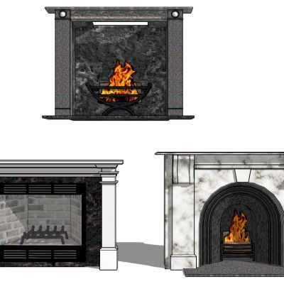 欧式法式壁炉火炉火焰