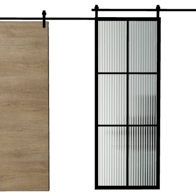 现代玻璃门组合