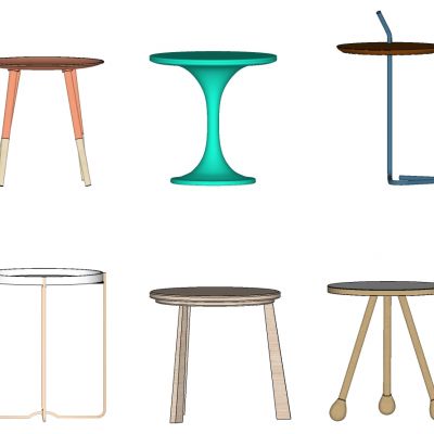 现代金属铁艺圆几边几组合