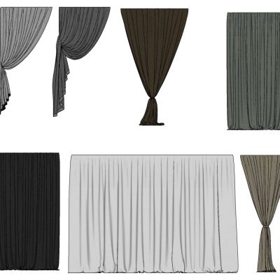 现代窗帘垂帘纱帘