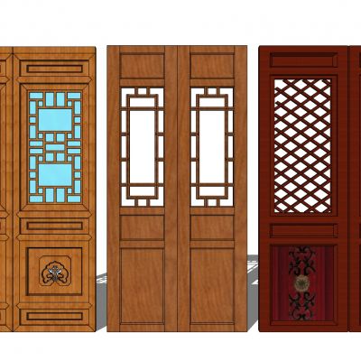 中式木花格屏风门扇