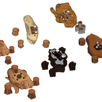 中式实木茶几茶桌椅