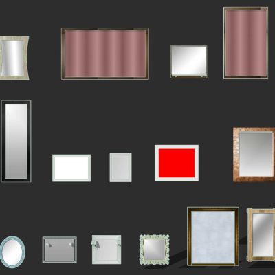 圆形欧式法式现代古典装饰镜子镜框画框