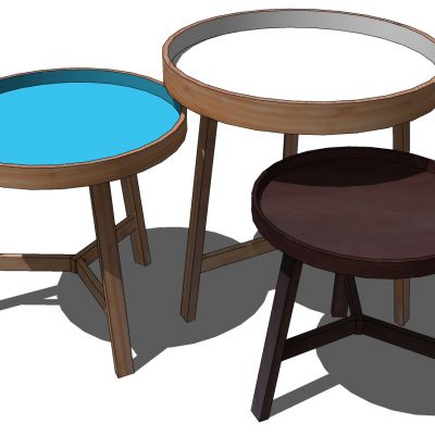 现代金属铁艺圆几茶几