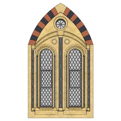 欧式法式伊斯兰建筑别墅窗