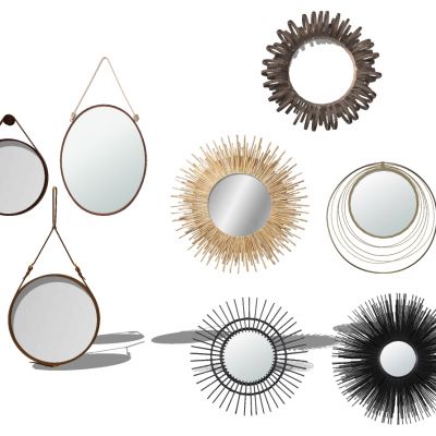 圆形欧式法式现代古典装饰镜子镜框画框