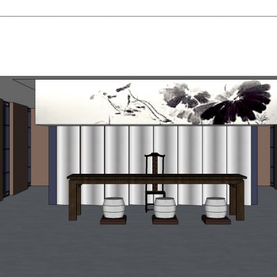 中式书房书桌椅