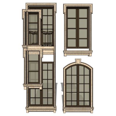 欧式建筑别墅窗窗户