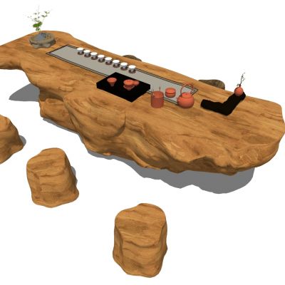 中式实木茶几茶桌椅