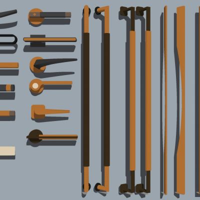 现代门拉手把手长拉手