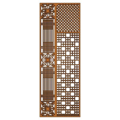 中式雕花花格屏风隔断