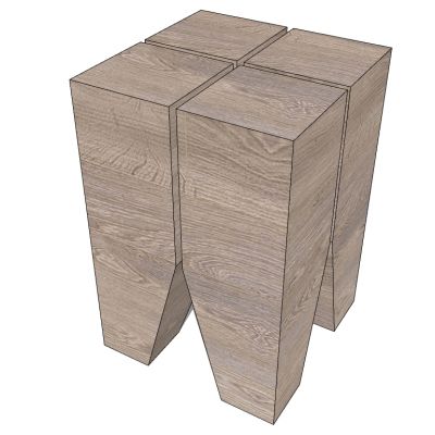 现代木头边几灯几民宿实木木桩