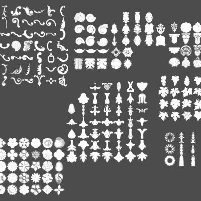 欧式法式雕花构件角花石膏雕花