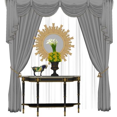 欧式美式法式实木桌子边几组合