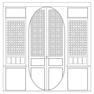 新中式花格屏风花窗门隔断窗花格