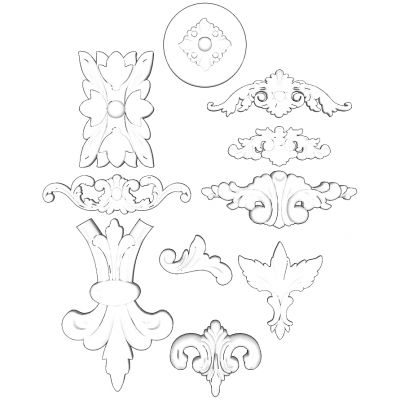 欧式法式雕花石膏雕花花纹