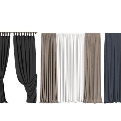 现代垂帘窗帘布帘