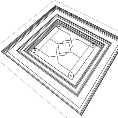 欧式石膏线条吊顶