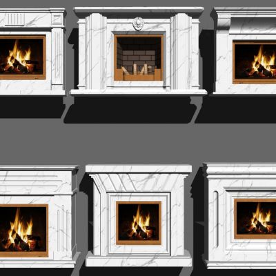 欧式法式雕花壁炉火炉