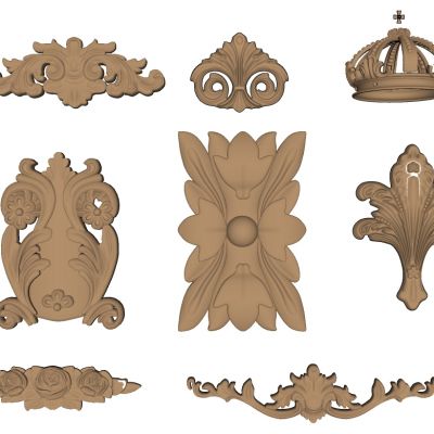 欧式法式雕花角花构件