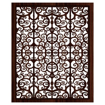 新中式雕花花格屏风隔断