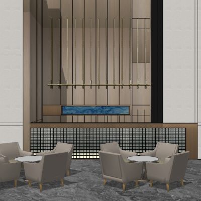 简欧式沙发茶几金属铁艺吧台老板台